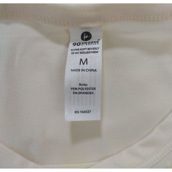 90 Degree By Reflex Super Soft Beverly S/S Rolled Hem Womens Top M. - Picture 3 of 6